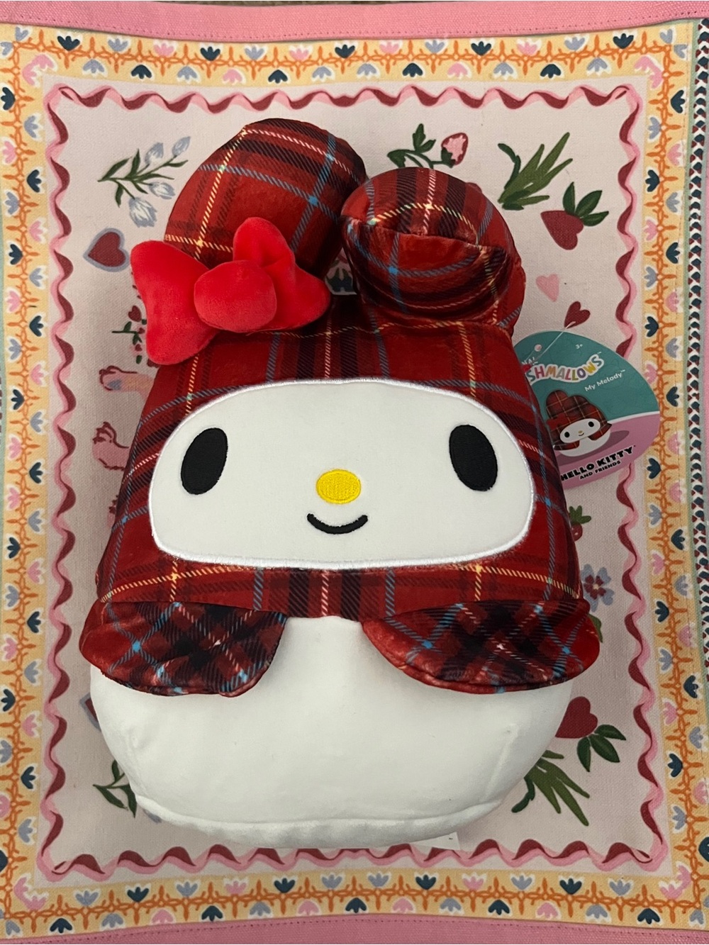 sanrio x squishmallows my melody 2023 holiday plush - new with tags